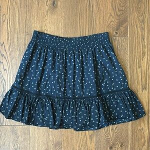 Madewell Smock-Waist Ruffle Mini Skirt in Bandana Flower